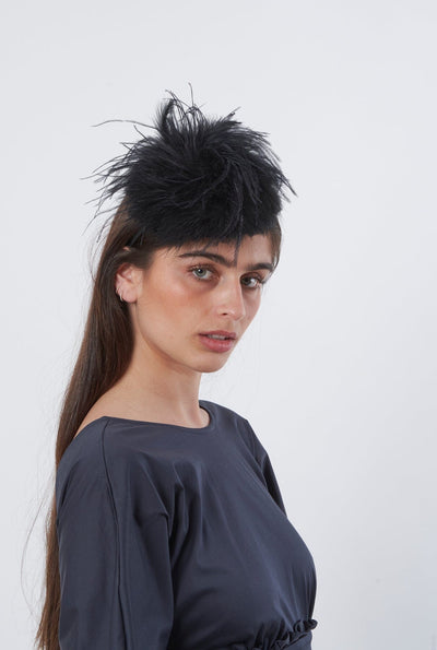 Casquete plumas negro · Coterelle