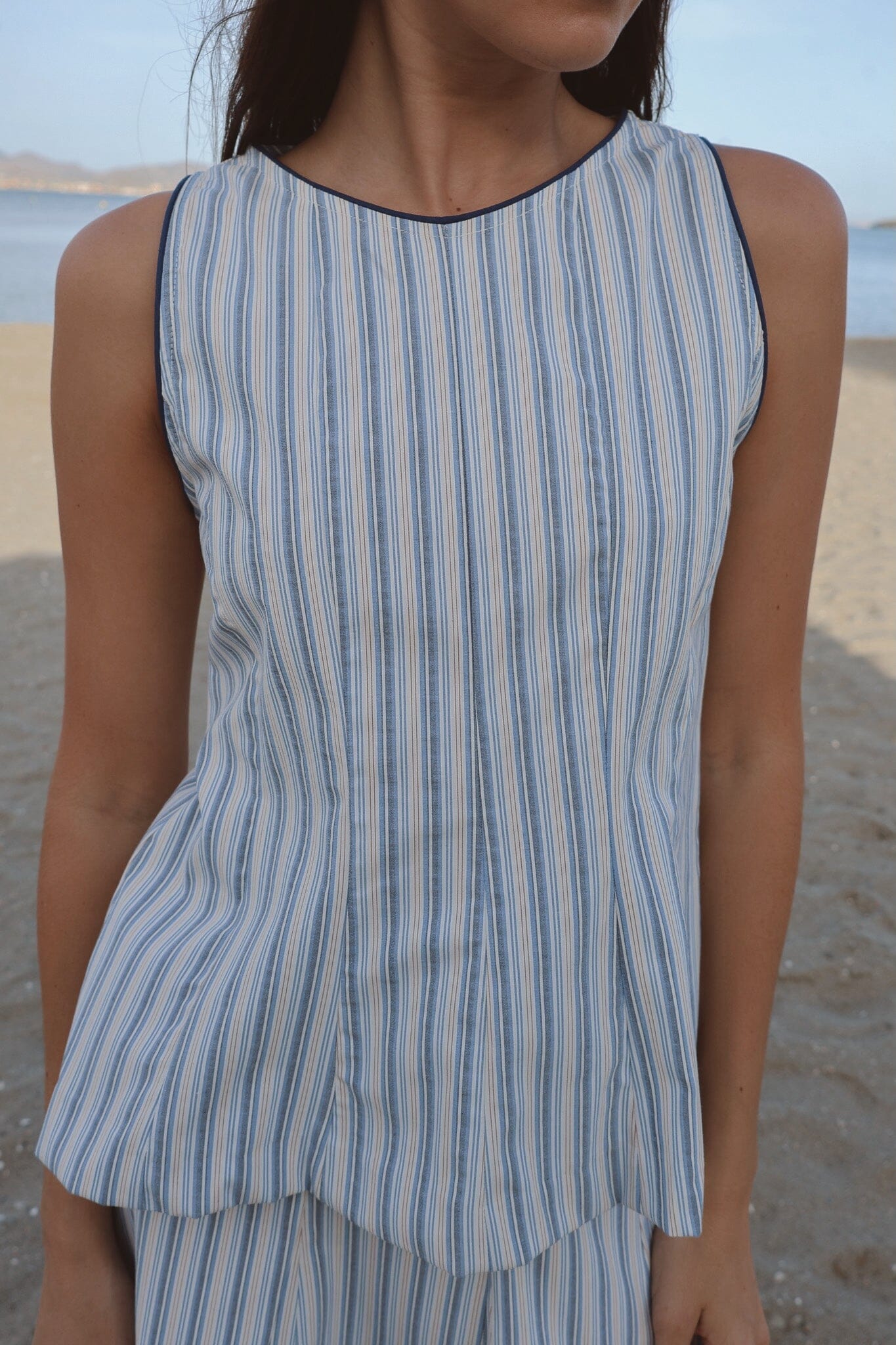 Top Calma Multirrayas Azul Tops and Blouses IPA BRAND 