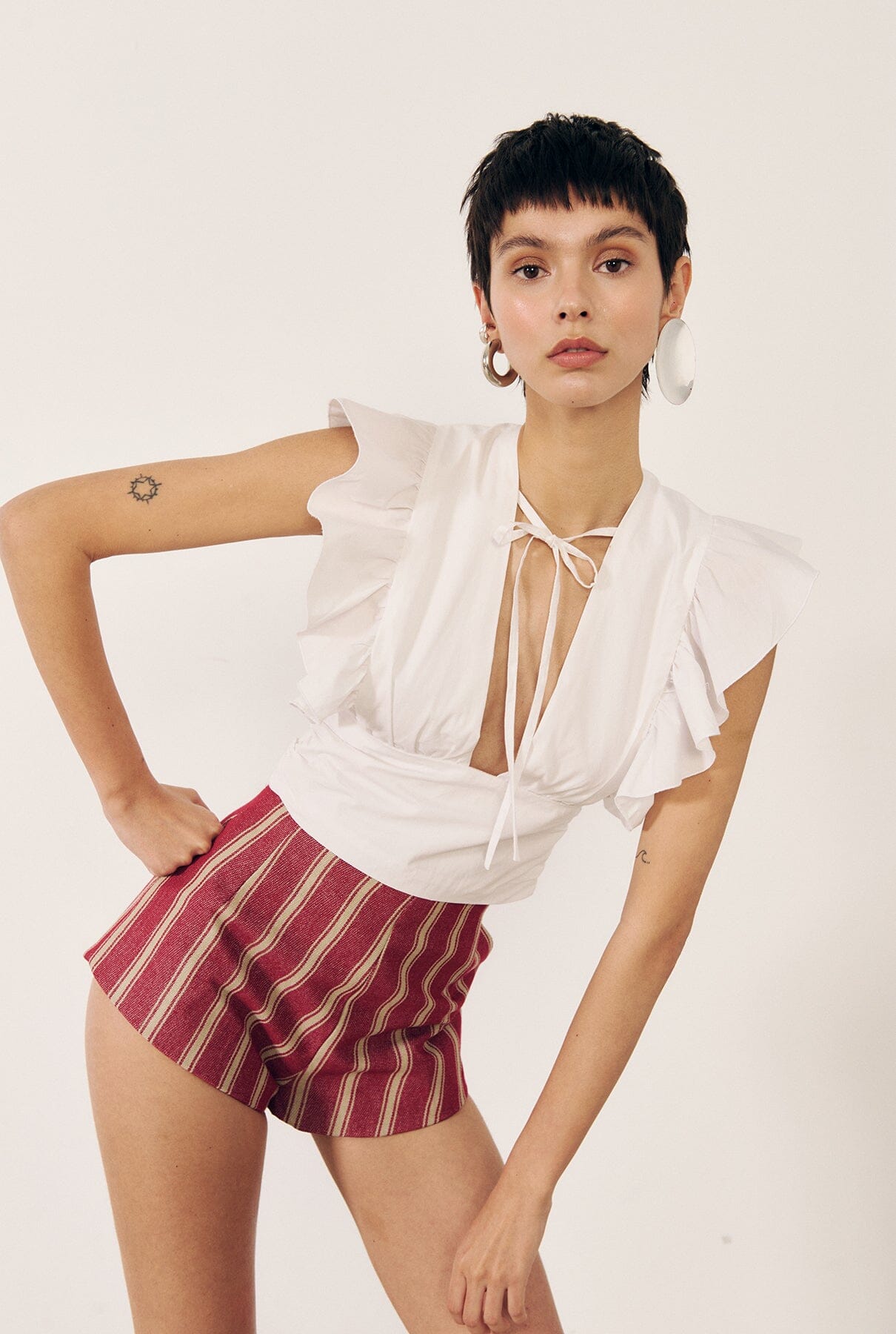 Top con volantes blanco Shirts & blouses E.R.A.X. 