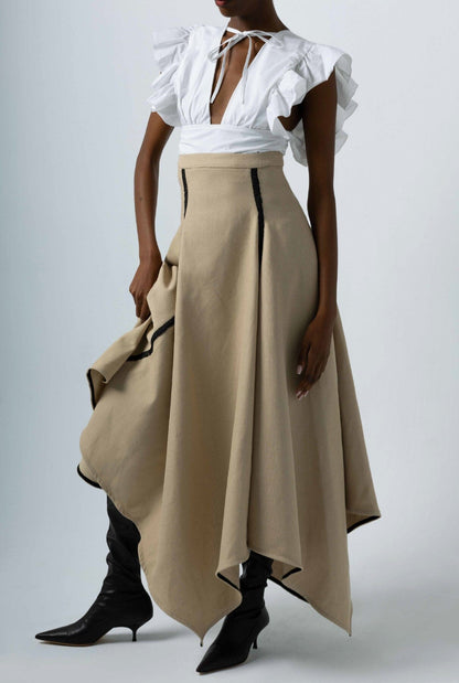 Top con volantes blanco Shirts & blouses E.R.A.X. 