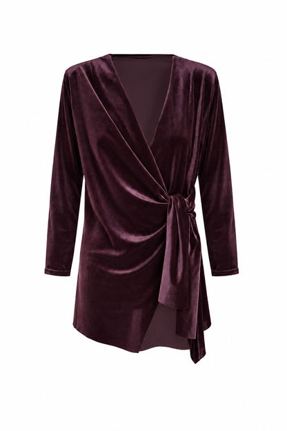 TOP CRUZADO TERCIOPELO Blouses Elisa Cortés Berenjena 36 