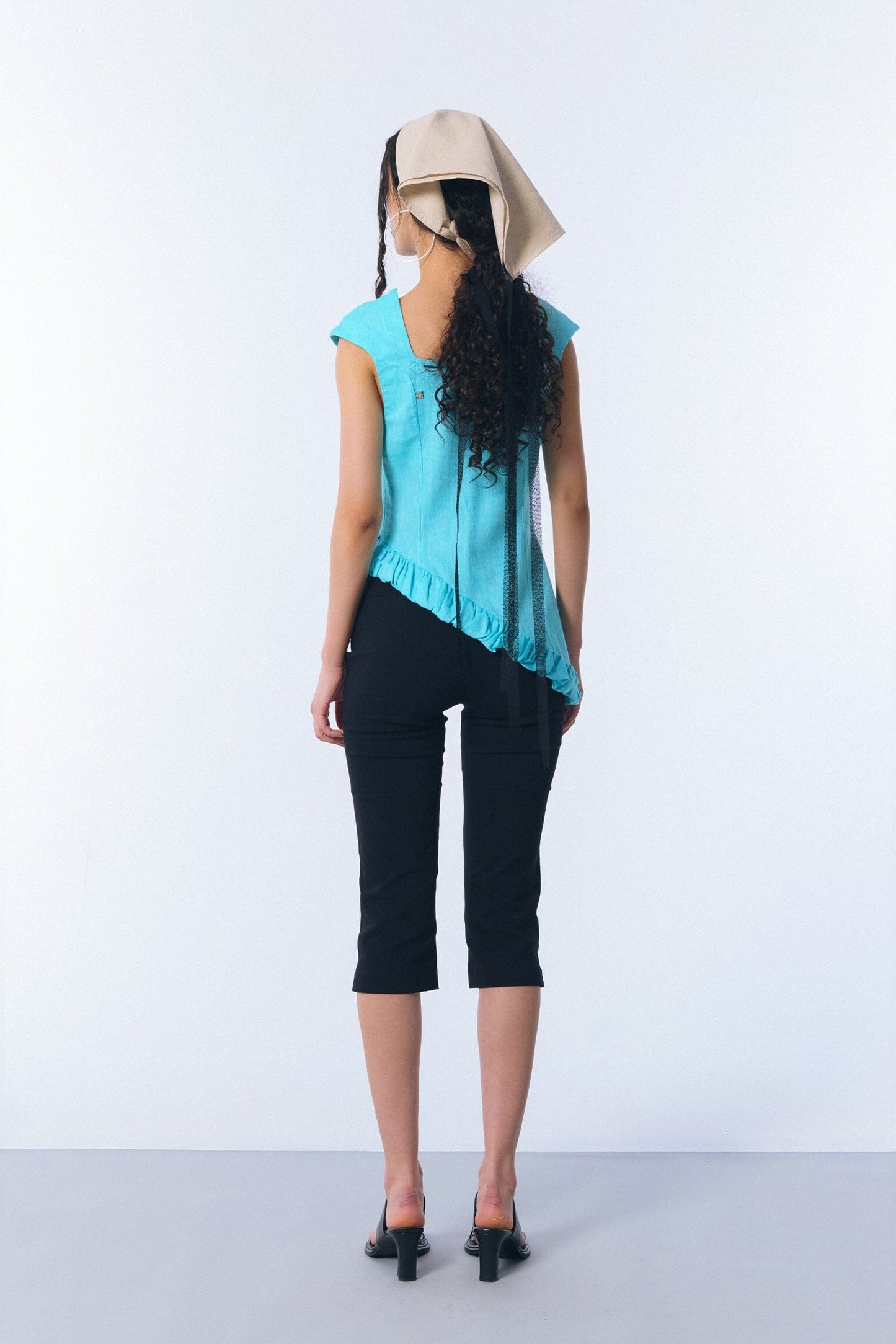 Top "memoria" en algodón turquesa Tops and Blouses E.R.A.X. 