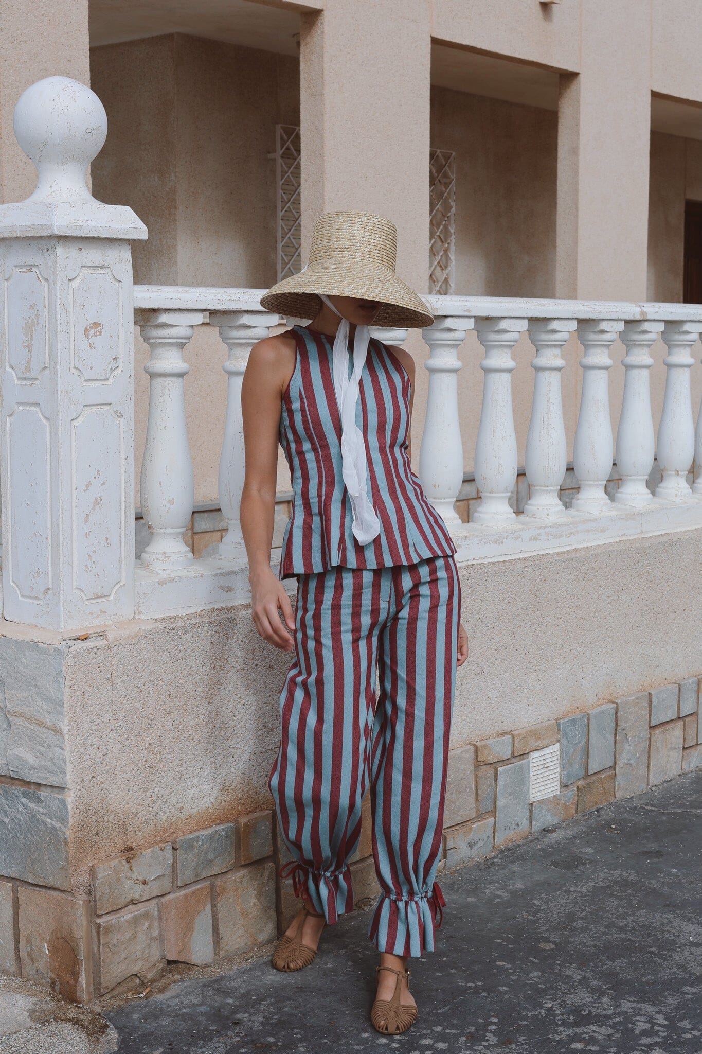 Top Pausa Rayas Burdeos y Azul Tops and Blouses IPA BRAND 