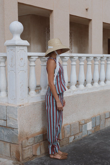 Top Pausa Rayas Burdeos y Azul Tops and Blouses IPA BRAND 