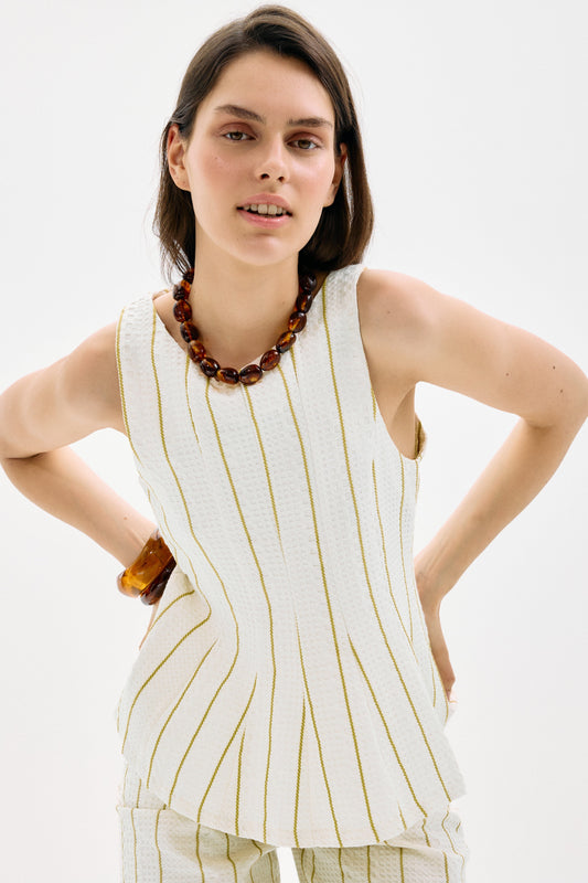 Top Rifugio Crudo Rayas Amarillo Tops and Blouses IPA BRAND 