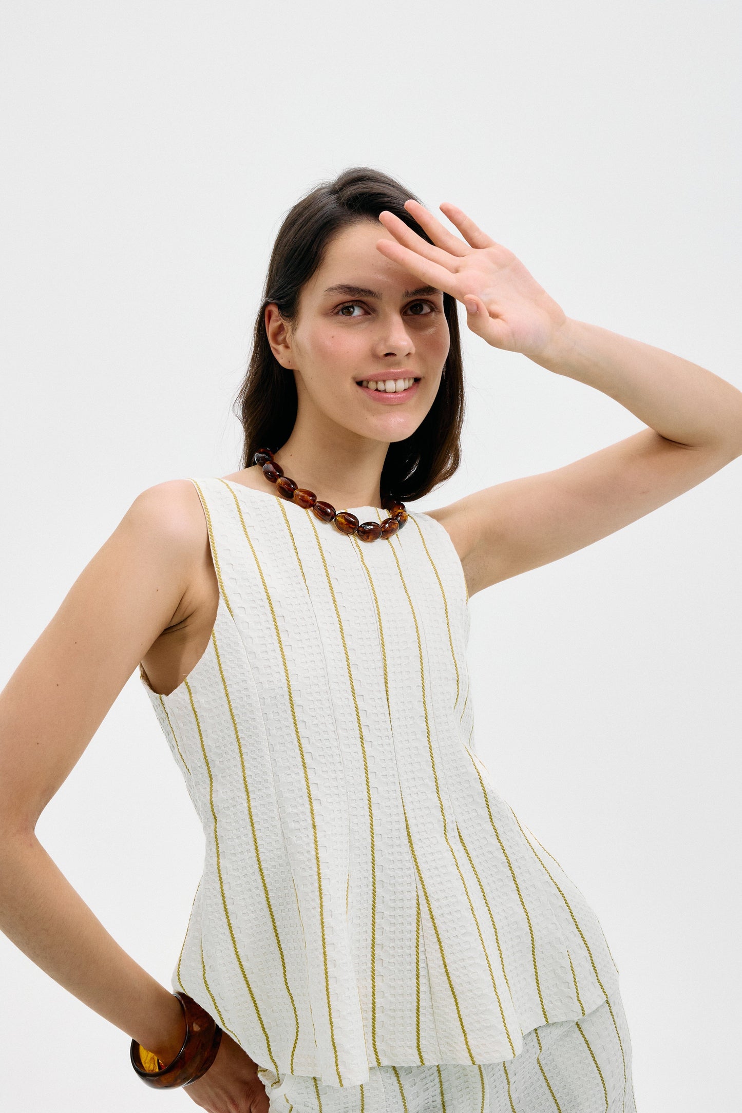 Top Rifugio Crudo Rayas Amarillo Tops and Blouses IPA BRAND 