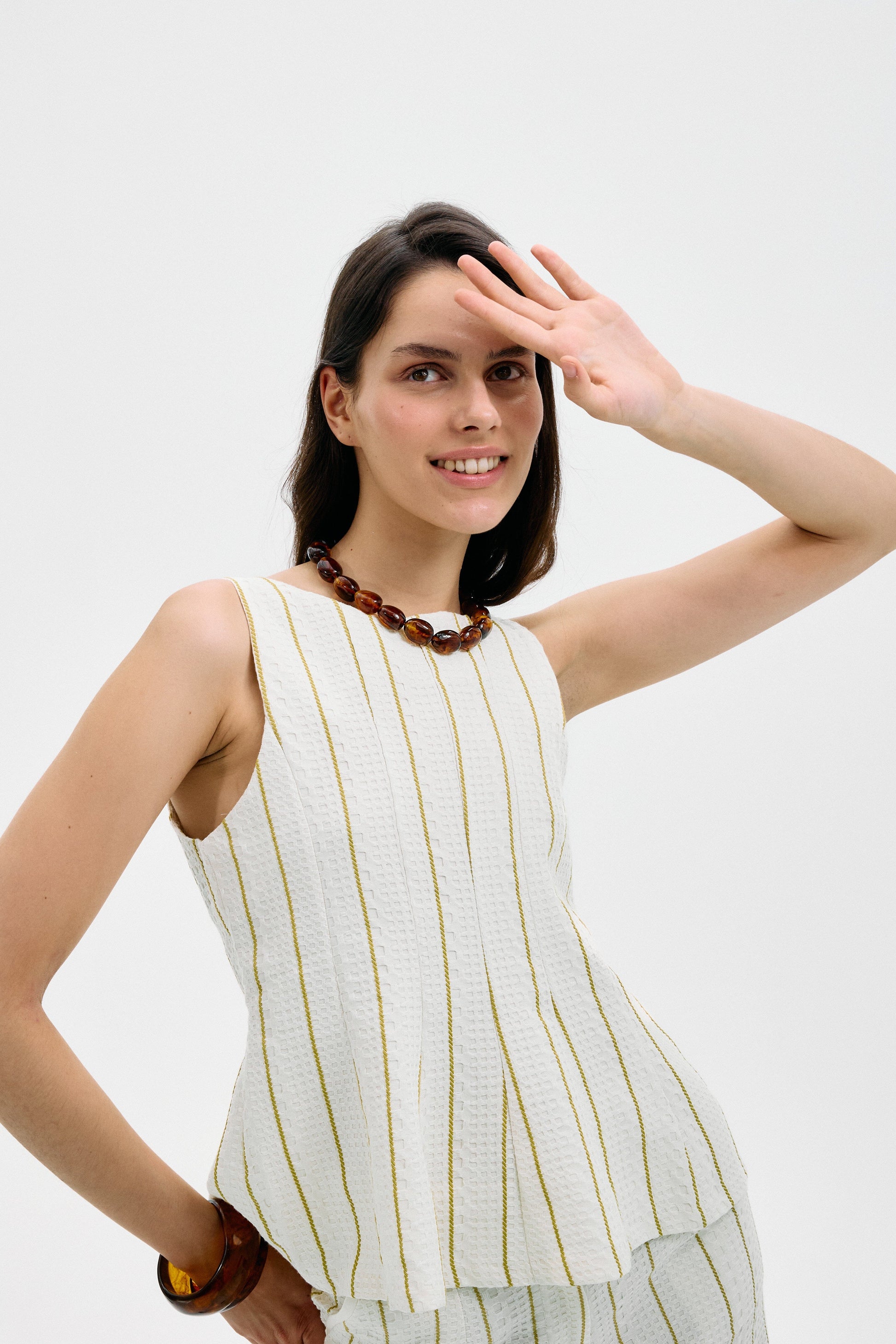 Top Rifugio Crudo Rayas Amarillo Tops and Blouses IPA BRAND 
