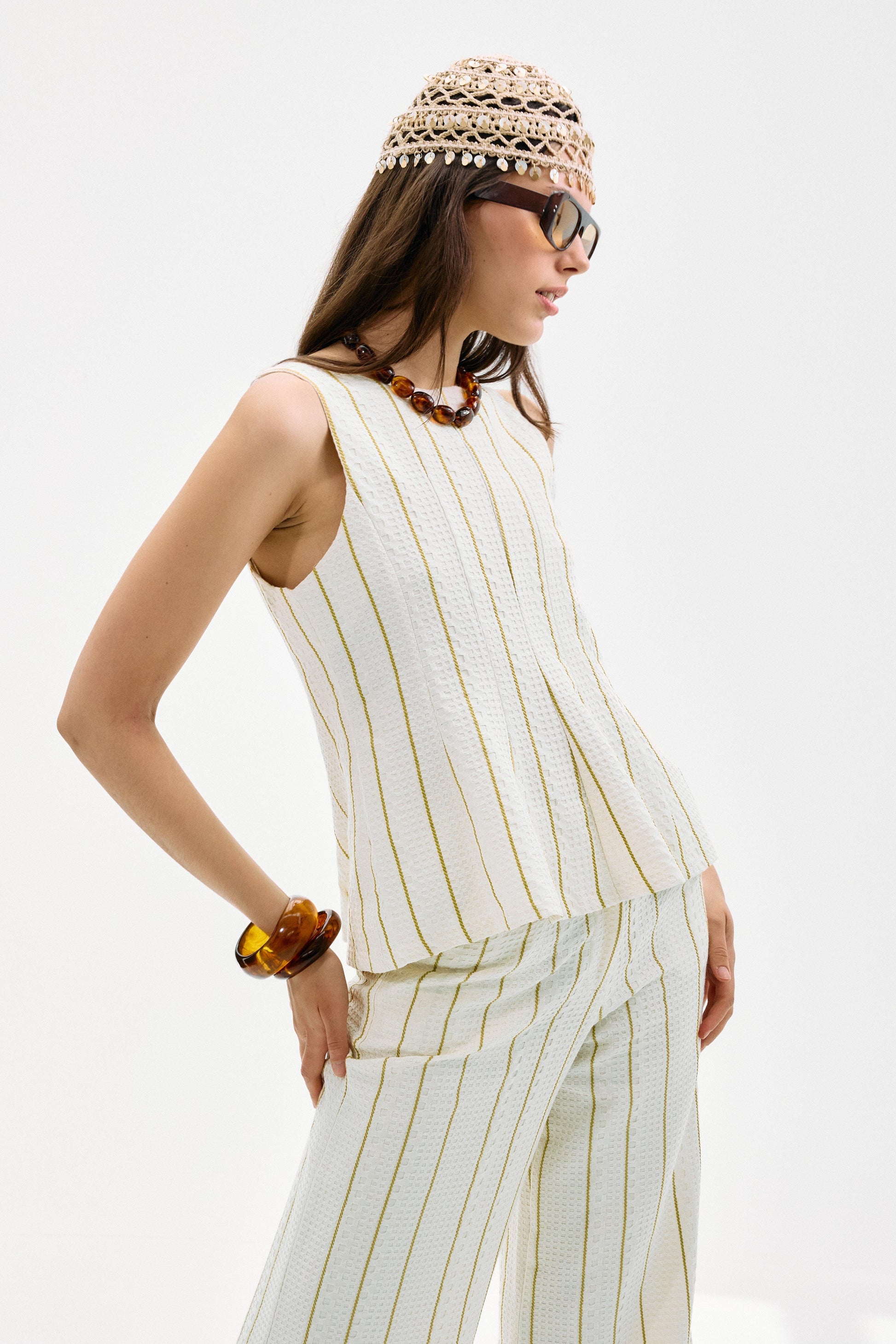 Top Rifugio Crudo Rayas Amarillo Tops and Blouses IPA BRAND 