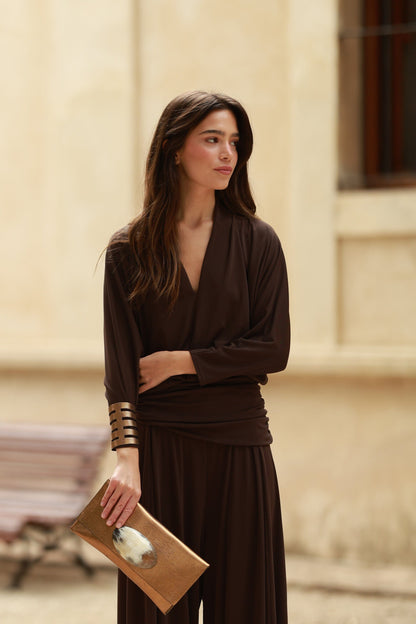 TOP VALENTINA MARRÓN Tops and Blouses Elisa Cortés 