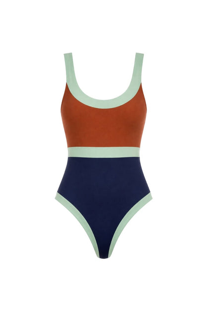 TRAJE DE BAÑO HORIZONTE BIMINI TERRA / MARINO / MENTA Swimwear MUR Swimwear 