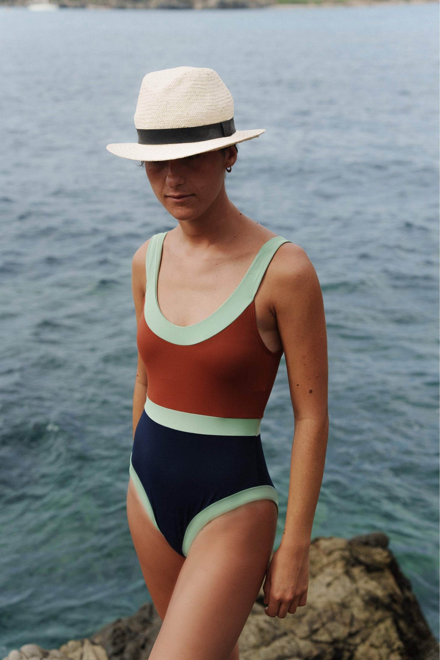 TRAJE DE BAÑO HORIZONTE BIMINI TERRA / MARINO / MENTA Swimwear MUR Swimwear 