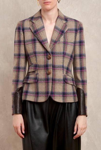 TWO BUTTON CAVALIER CHECK BLAZER Jackets The Extreme Collection 