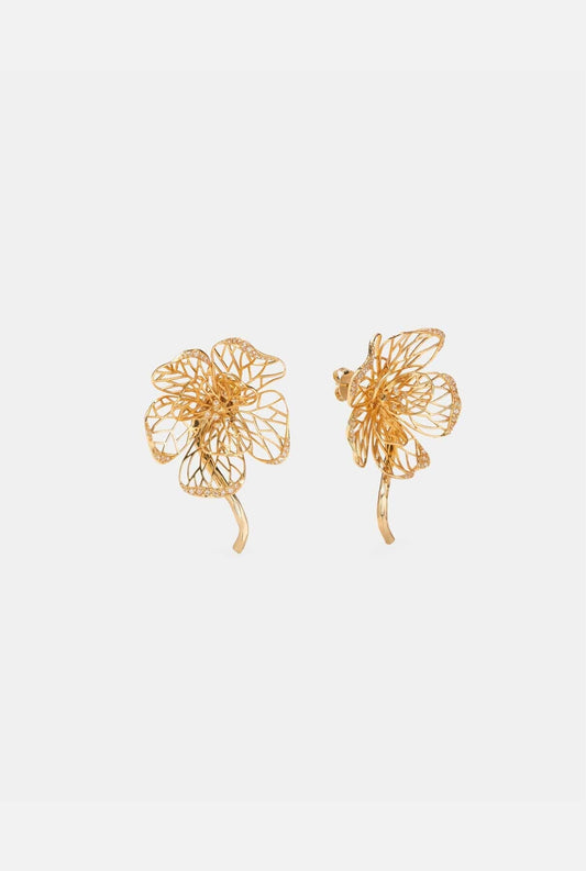 Ume Gold Earrings Flabelus 