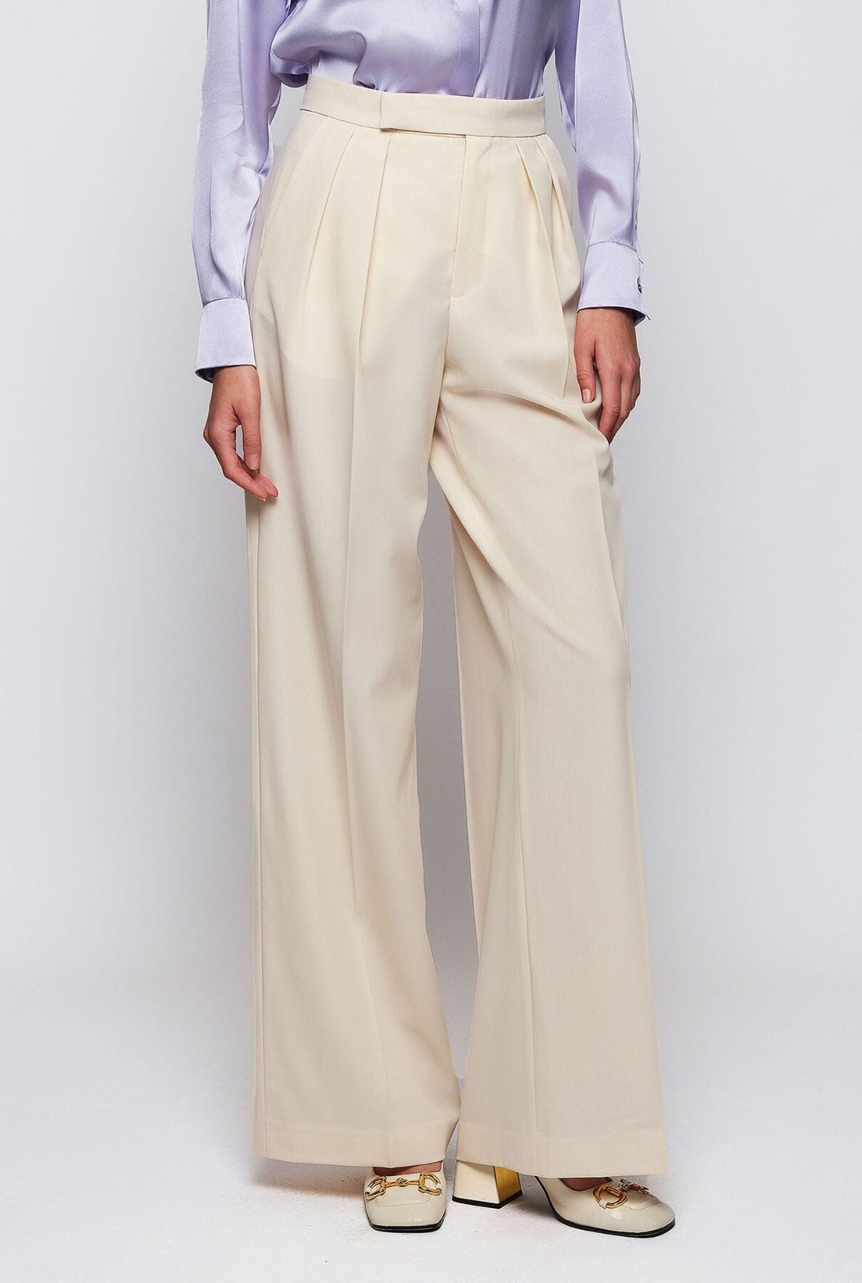 Vanilla wool suit trousers Trousers Mirto 