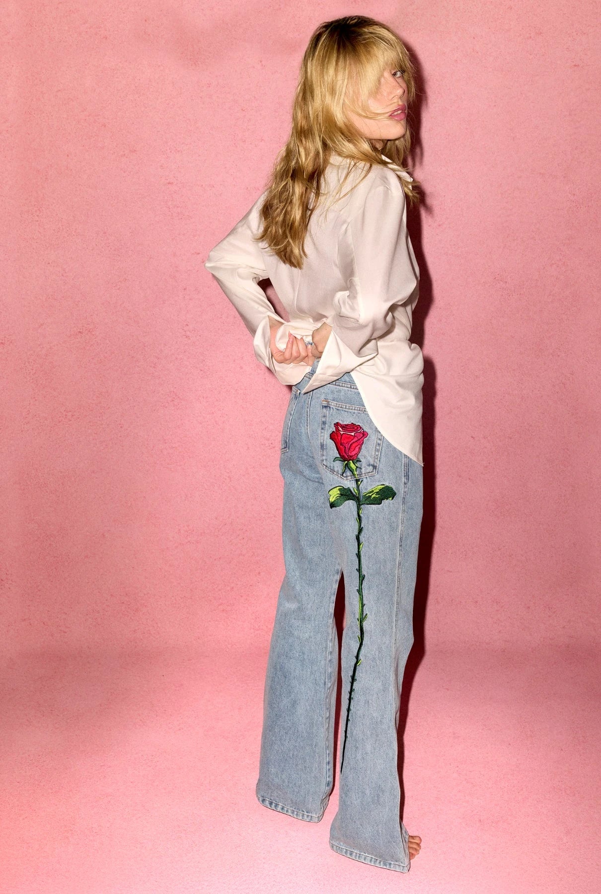 Vaqueros Campana de la Rosa Trousers Ynes Suelves 