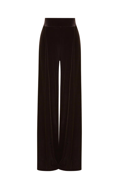 Velvet Pleated Trousers Trousers Elisa Cortés MARRÓN 36 