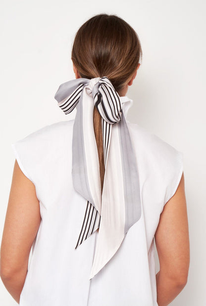 Vero Stripe scarf blanco Foulards & Scarves Van Hise 