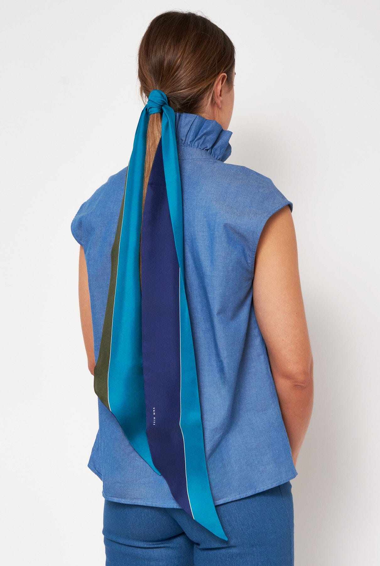 Veronica scarf turquoise Foulards & Scarves Van Hise 