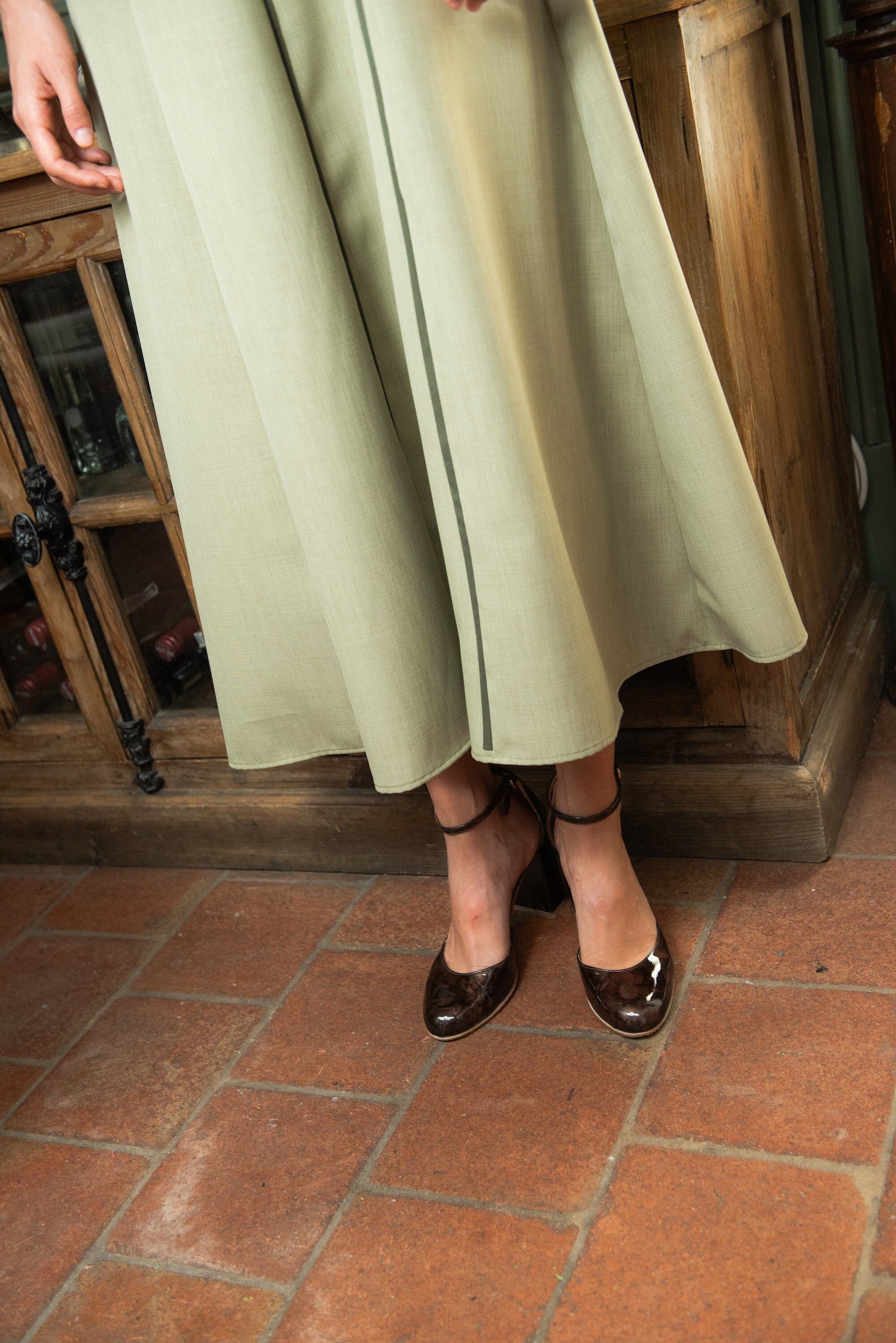 Vestido Alberg Verde Manga Larga Dresses IPA BRAND 