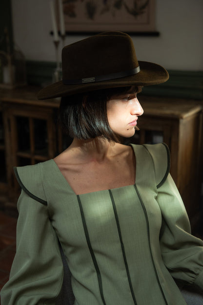 Vestido Alberg Verde Manga Larga Dresses IPA BRAND 