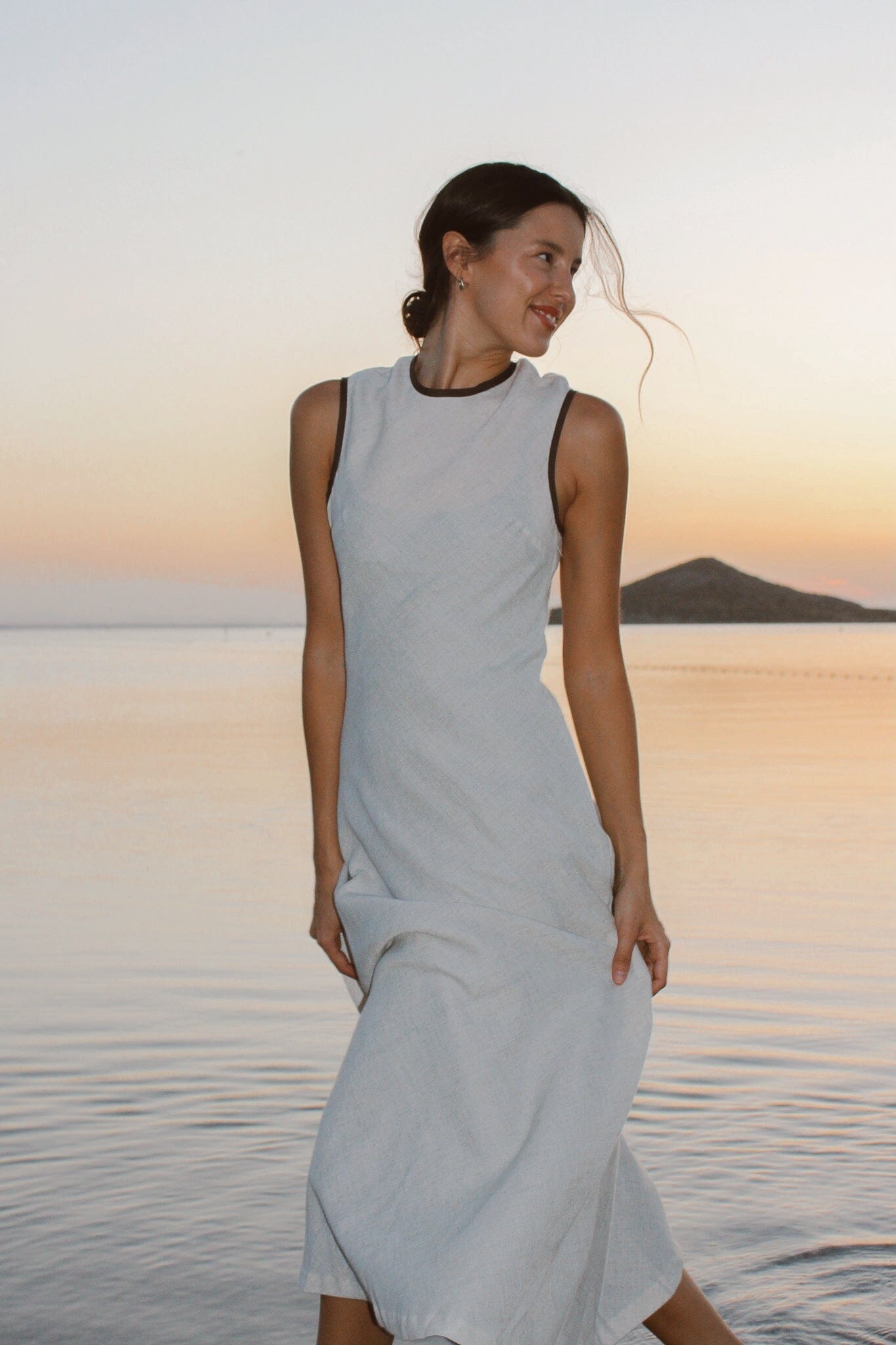 Vestido Arena Lino Liso Dresses IPA BRAND 