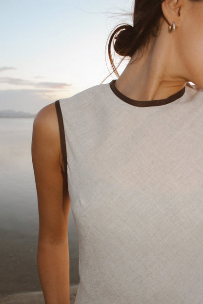 Vestido Arena Lino Liso Dresses IPA BRAND 