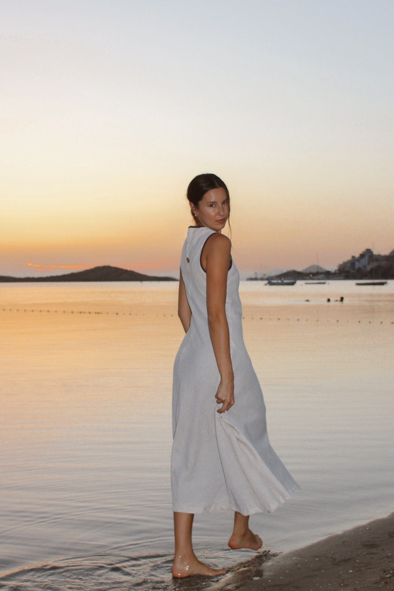 Vestido Arena Lino Liso Dresses IPA BRAND 