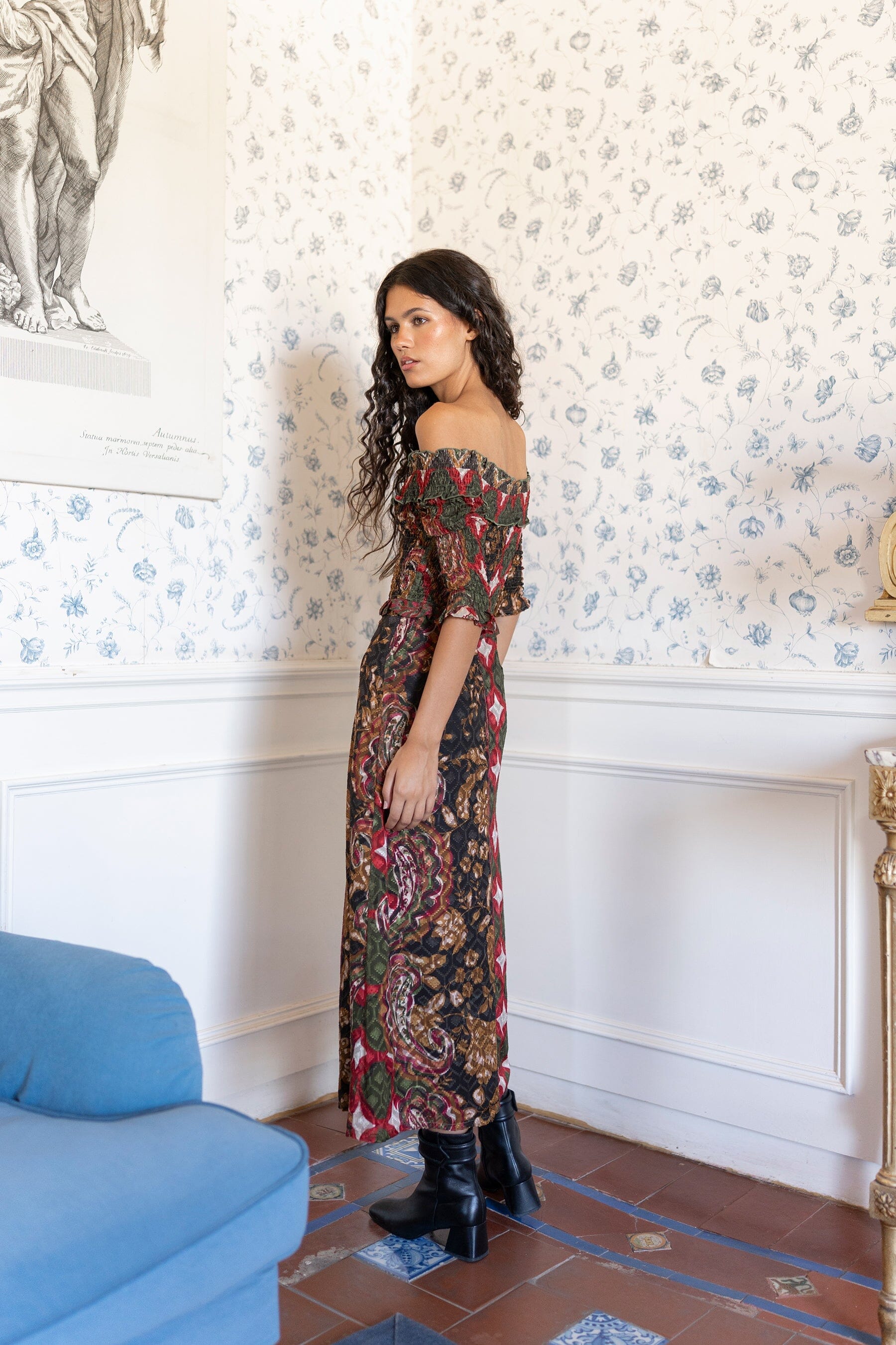 Vestido Bardot Boho Dresses Vano Studio 