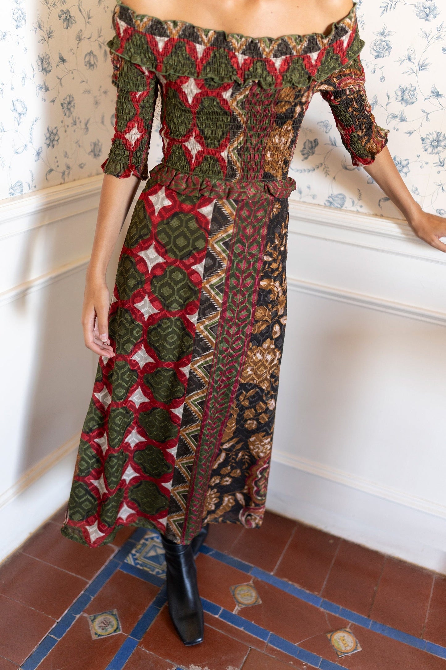 Vestido Bardot Boho Dresses Vano Studio 