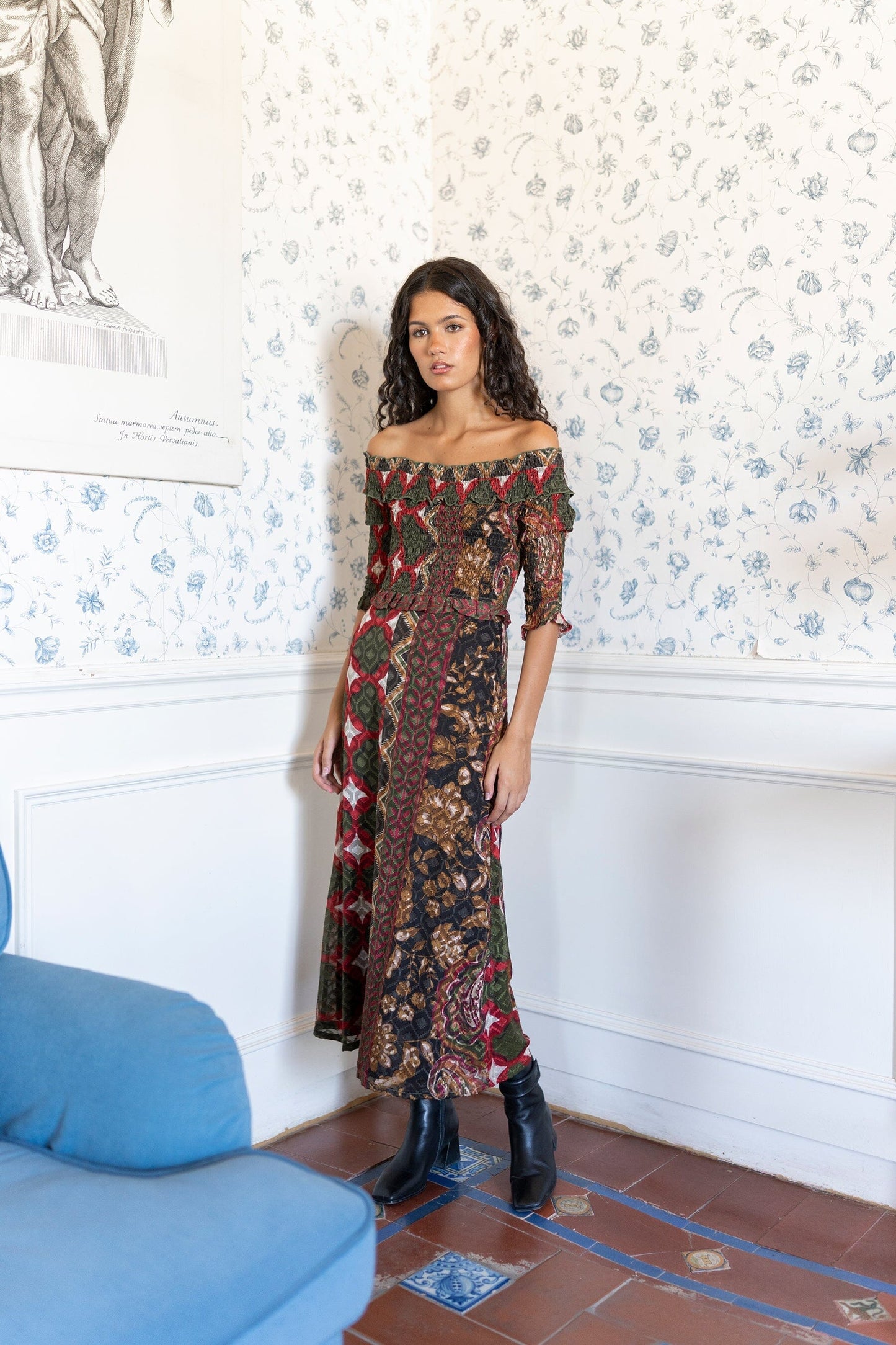 Vestido Bardot Boho Dresses Vano Studio 