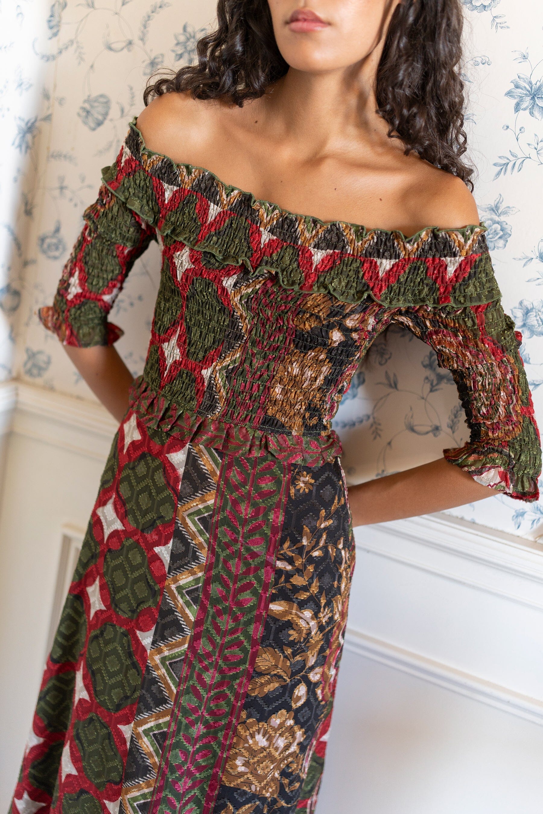 Vestido Bardot Boho Dresses Vano Studio 