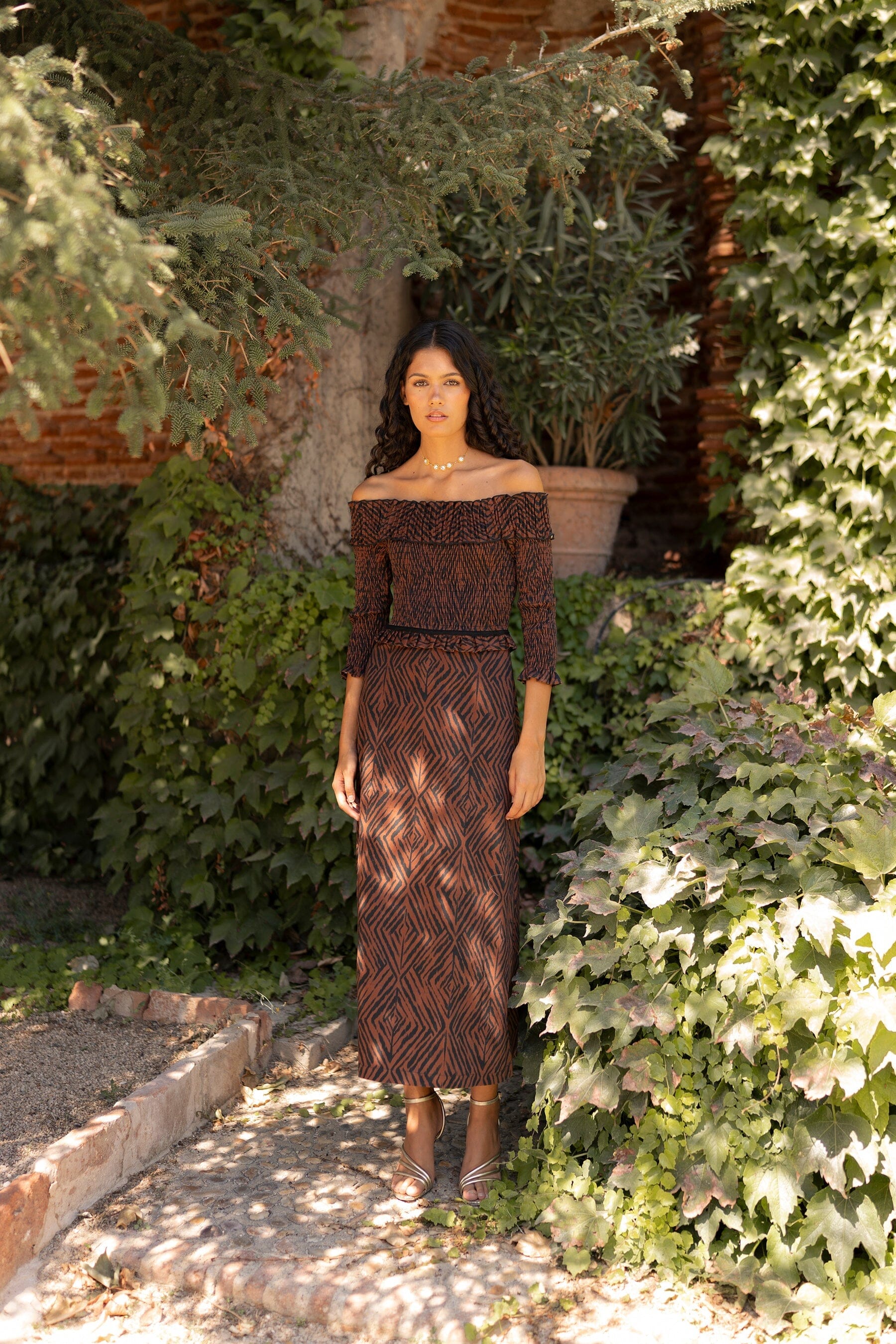 Vestido Bardot Noisette Dresses Vano Studio 