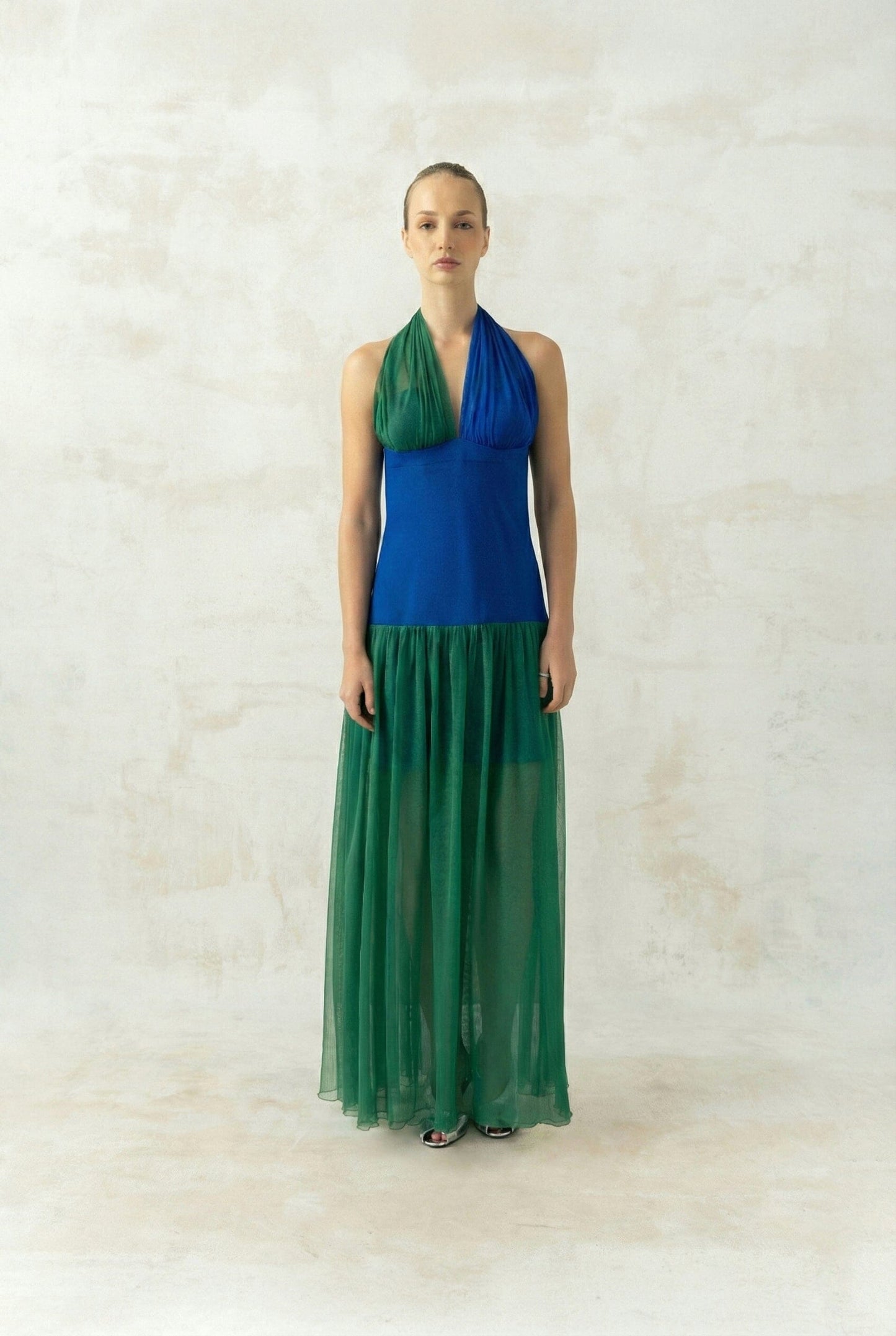 Vestido Begoña Azul - Verde Dresses Julise Magon 