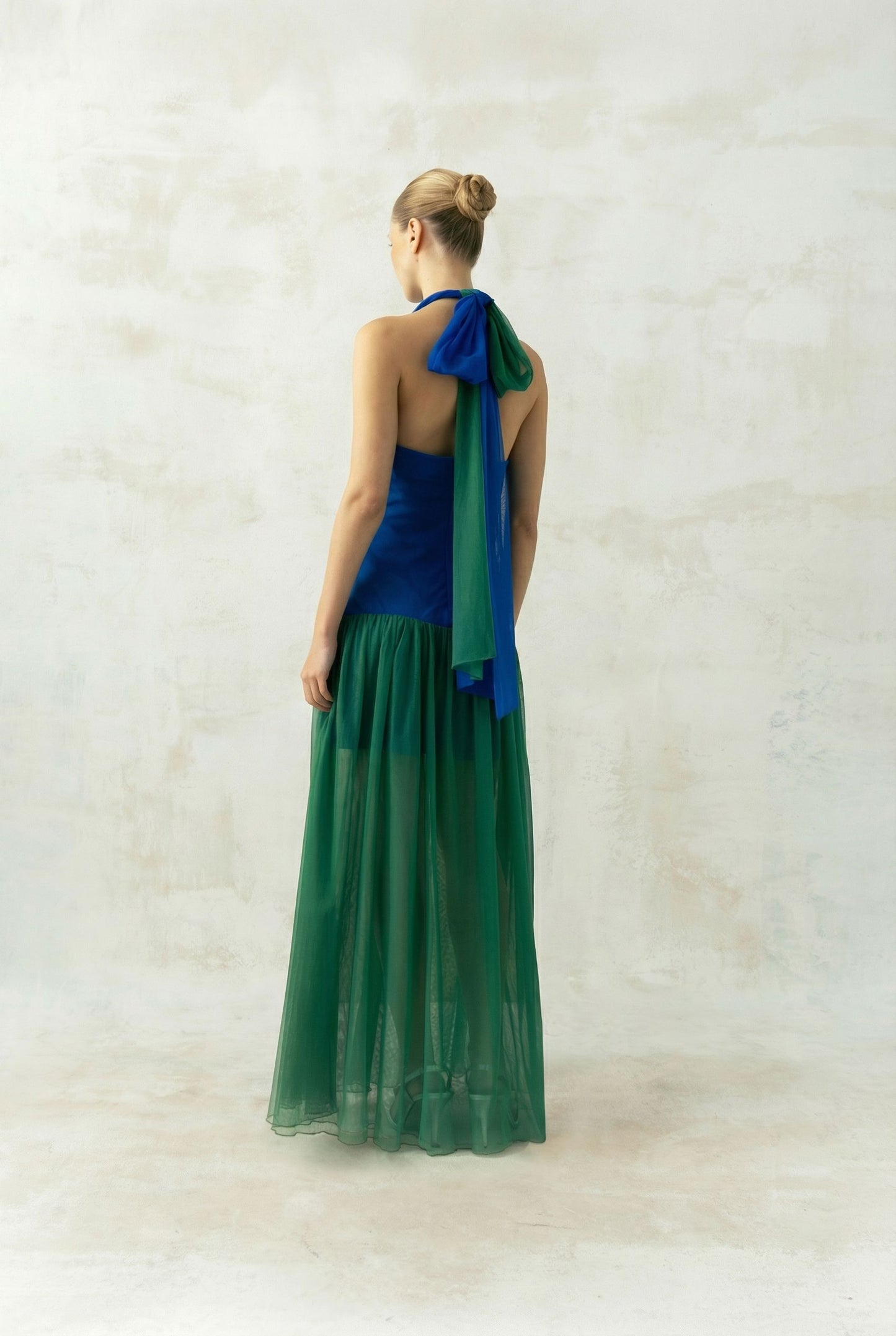 Vestido Begoña Azul - Verde Dresses Julise Magon 