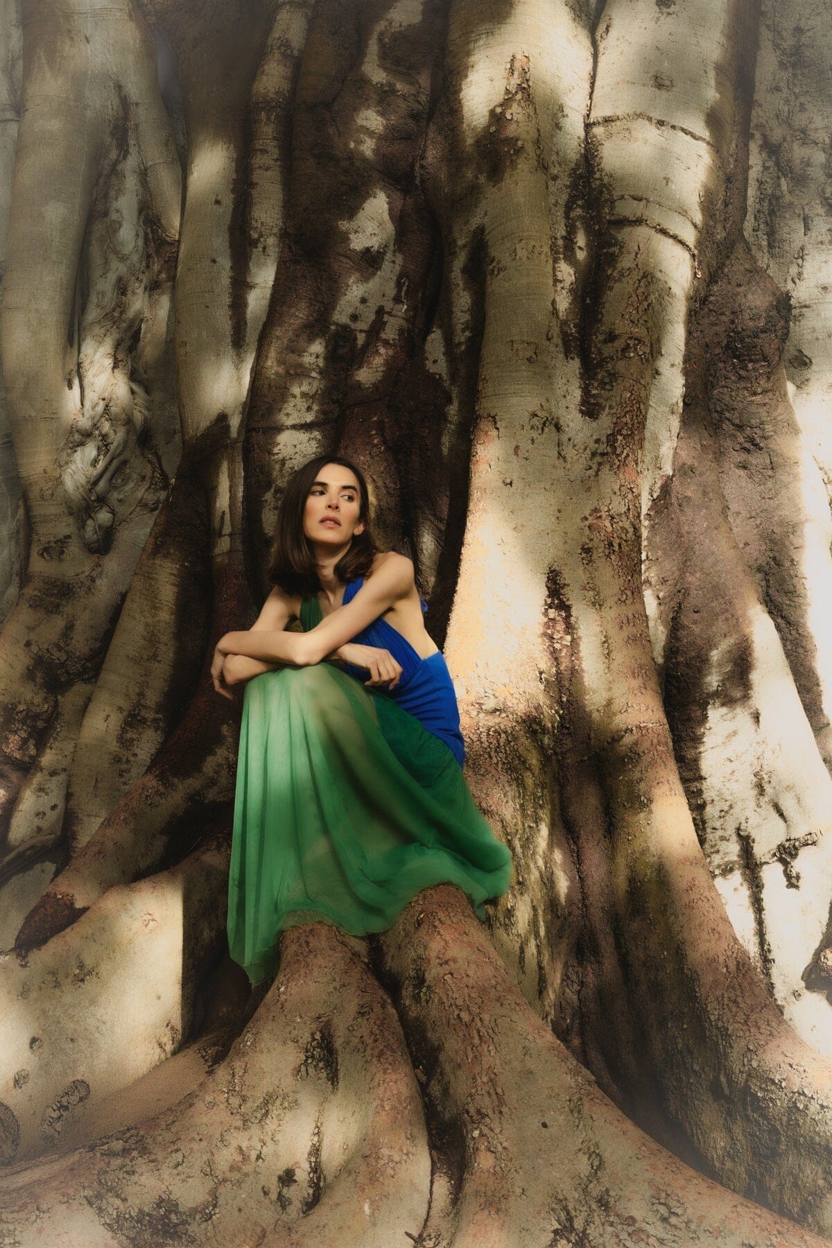 Vestido Begoña Azul - Verde Dresses Julise Magon 