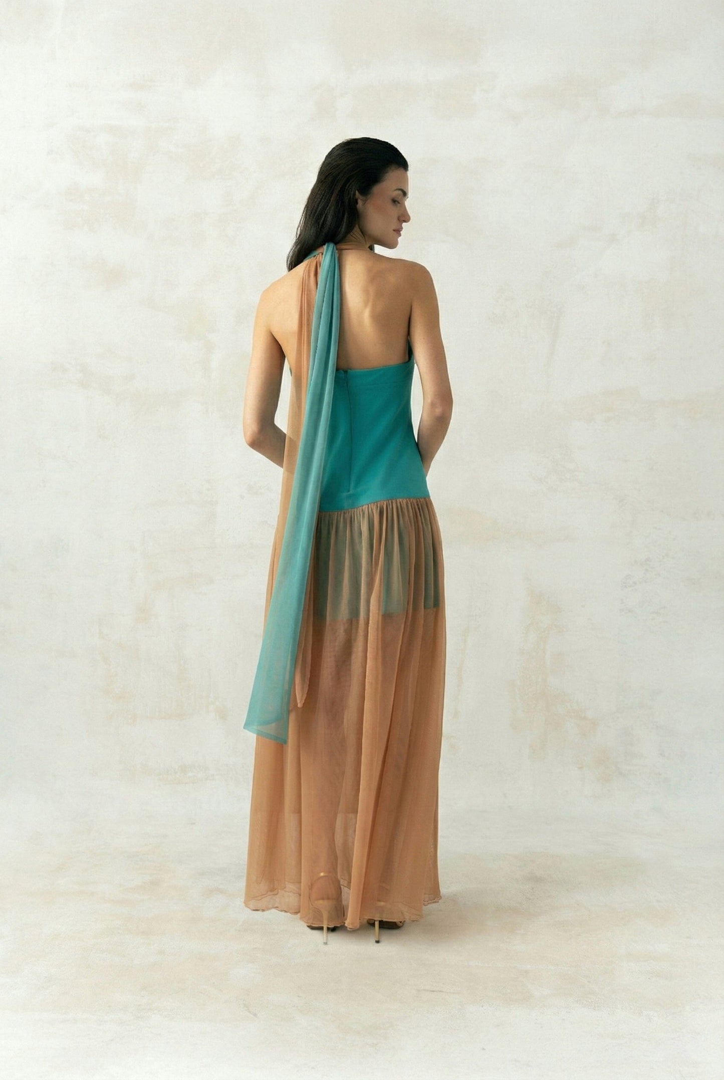 Vestido Begoña Turquesa - Nude Dresses Julise Magon 