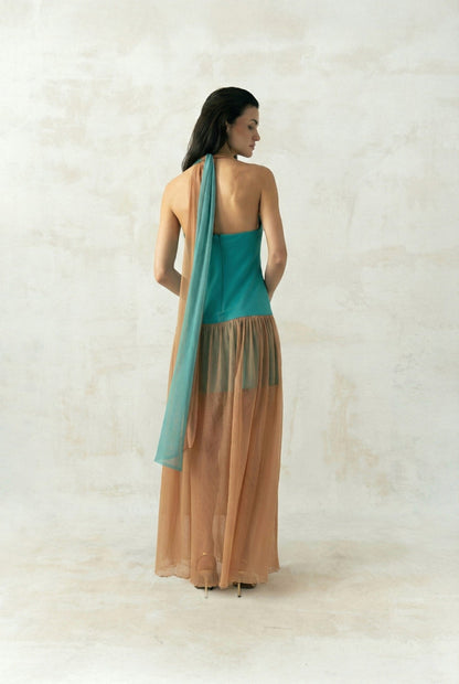 Vestido Begoña Turquesa - Nude Dresses Julise Magon 