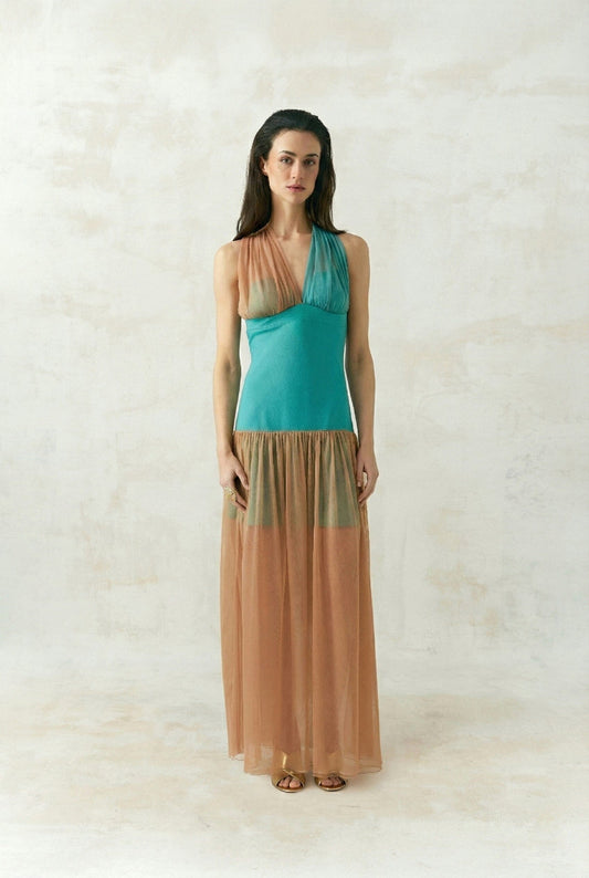 Vestido Begoña Turquesa - Nude Dresses Julise Magon 