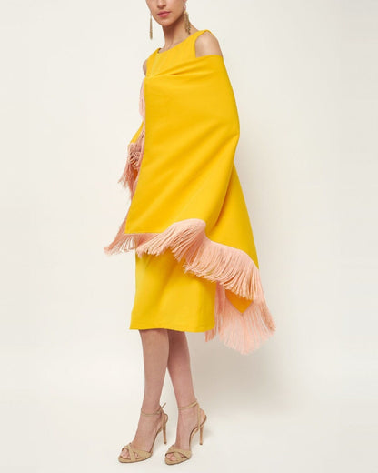 Vestido + Capa Sofía amarillo Dresses Duyos 