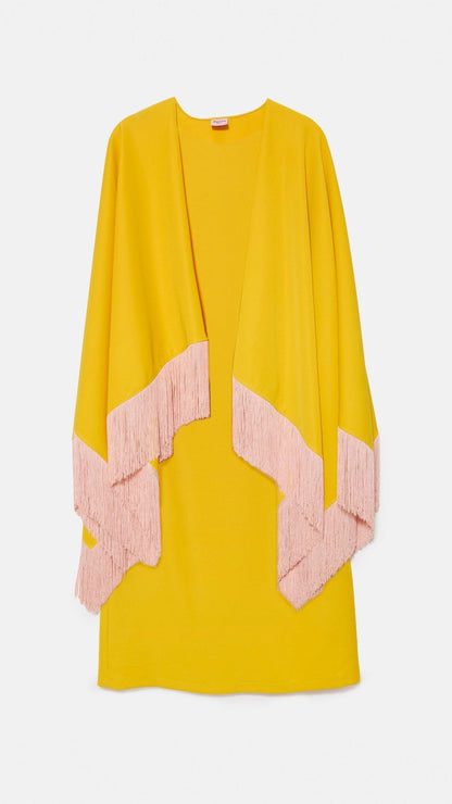 Vestido + Capa Sofía amarillo Dresses Duyos 