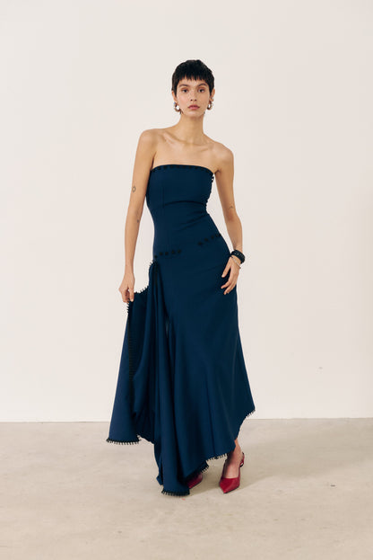 Vestido con cola drapeado PRE-ORDER Dresses E.R.A.X. 