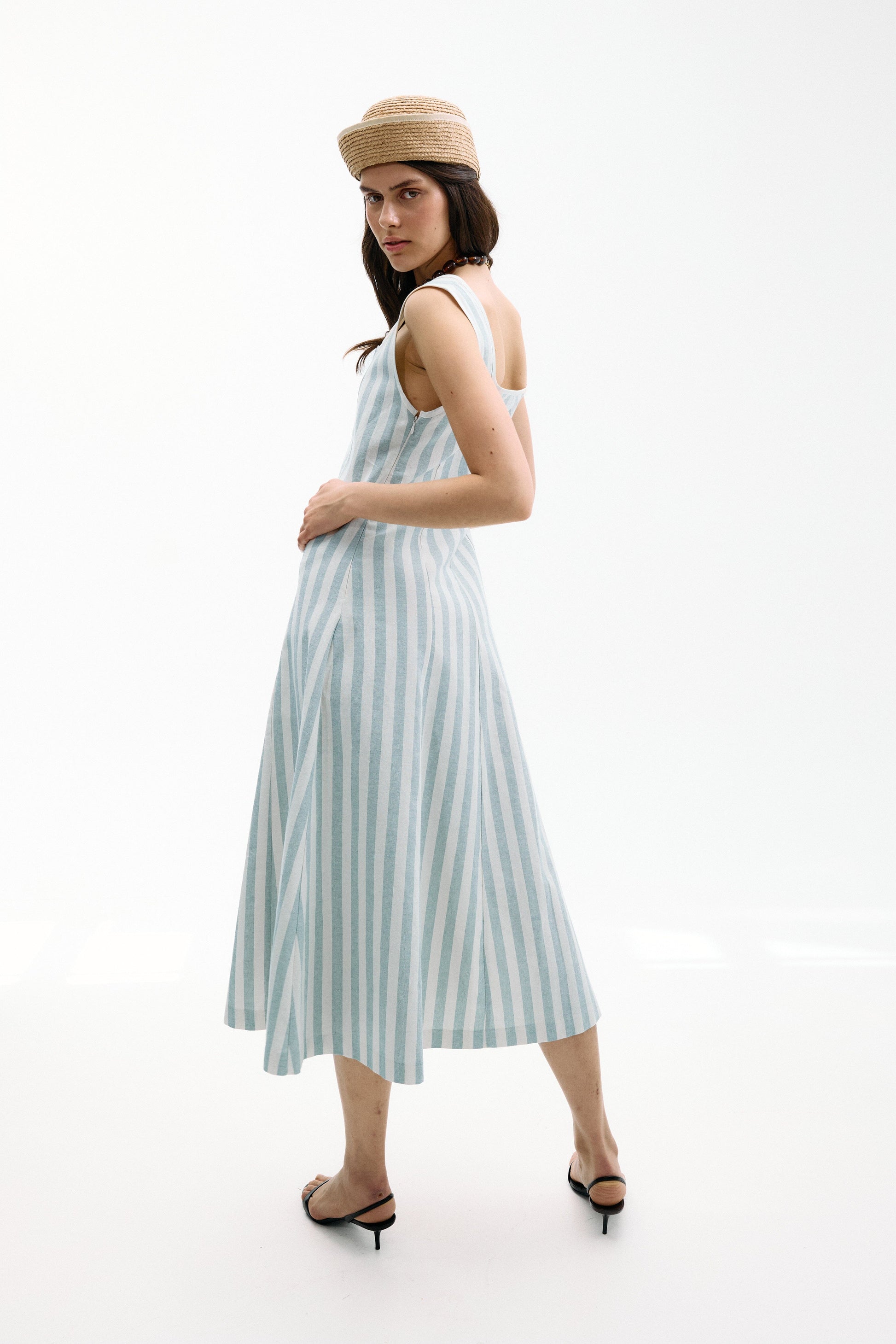 Vestido Costiera Multirrayas Azul Dresses IPA BRAND 