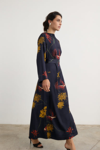 Vestido Frida Flora marino - Preorder Dresses Galcon Studio 