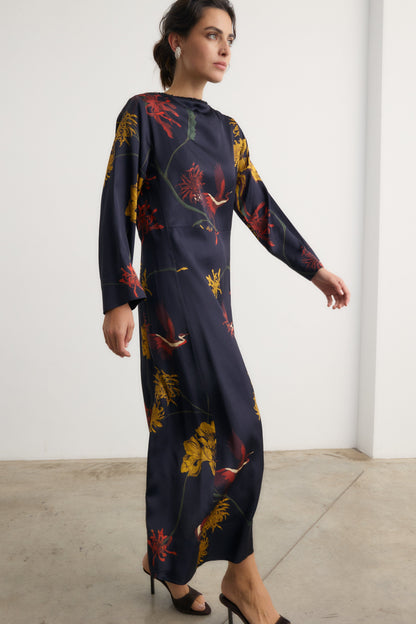 Vestido Frida Flora marino - Preorder Dresses Galcon Studio 