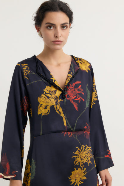 Vestido Frida Flora marino - Preorder Dresses Galcon Studio 