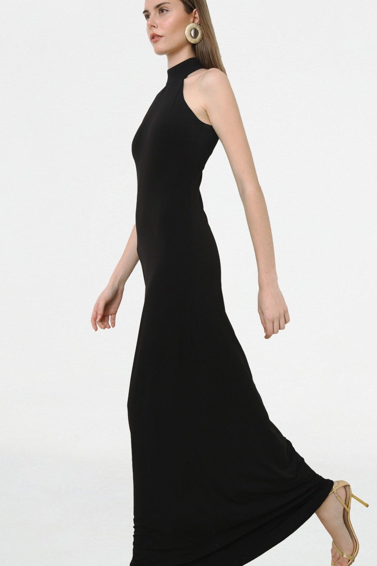 Vestido Largo Negro Silfi Dresses CLARO Couture 