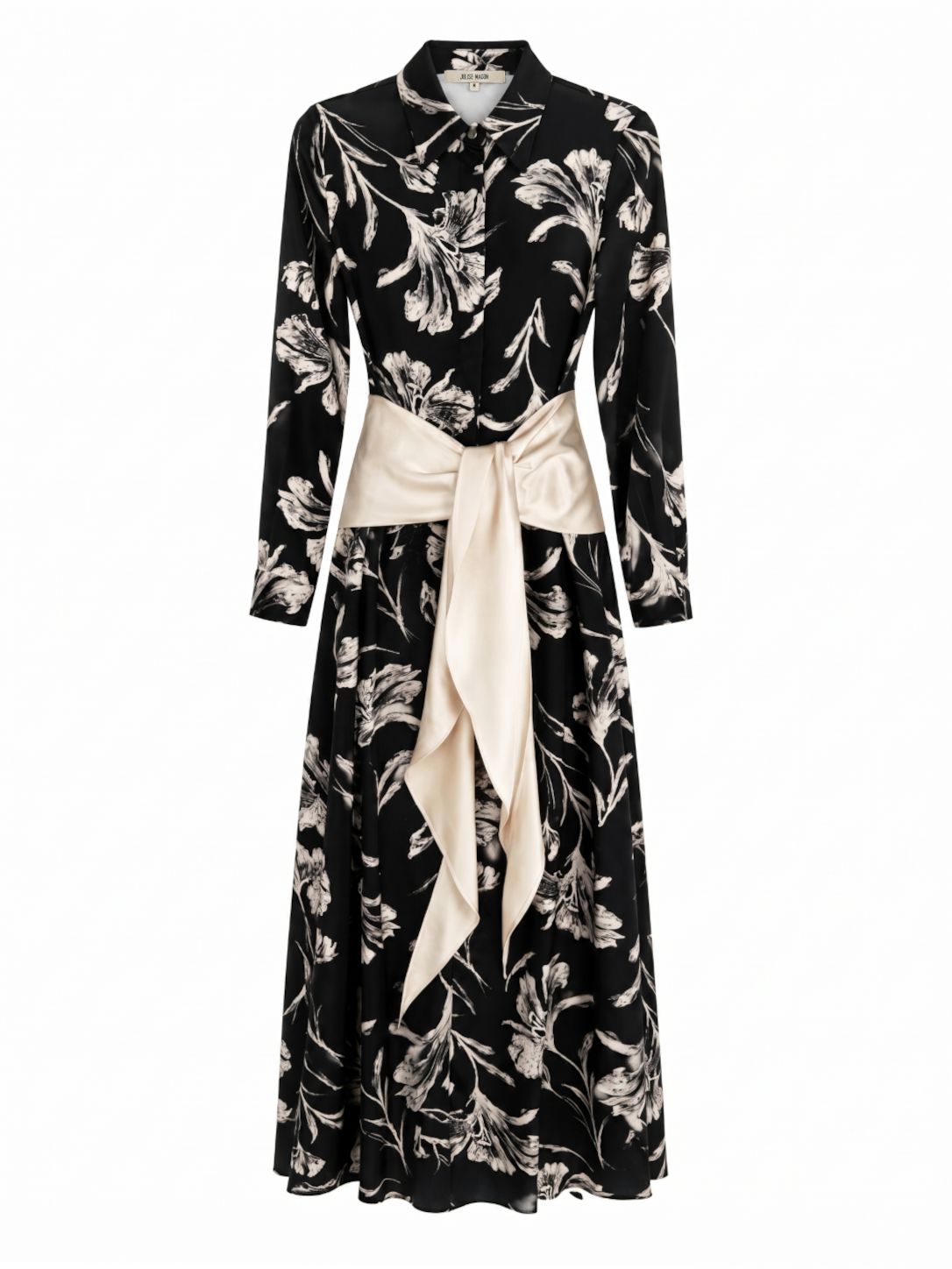 Vestido Lida largo flores negro · Julise Magon · vista 2