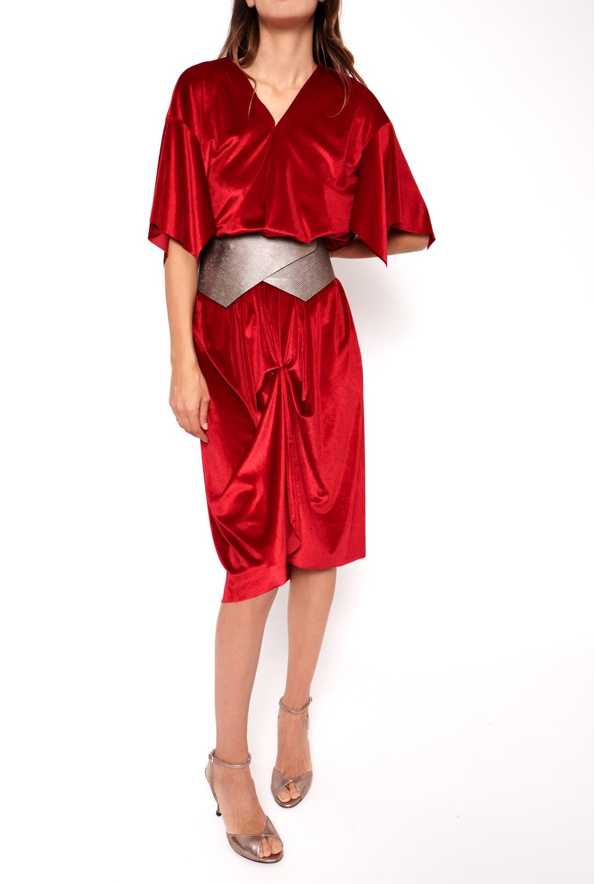 Vestido Liz Terciopelo Rojo Dresses Duyos 