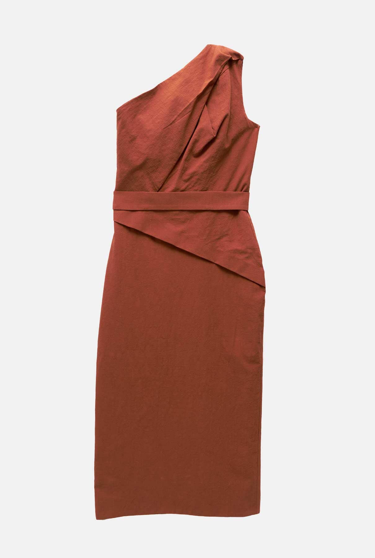 VESTIDO MARELLA CON UN HOMBRO MARRÓN Dresses SOY FASCINANTE 