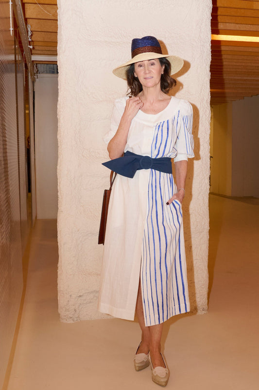 VESTIDO MARGARITA BLANCO PINTADO A MANO Dresses SOY FASCINANTE 